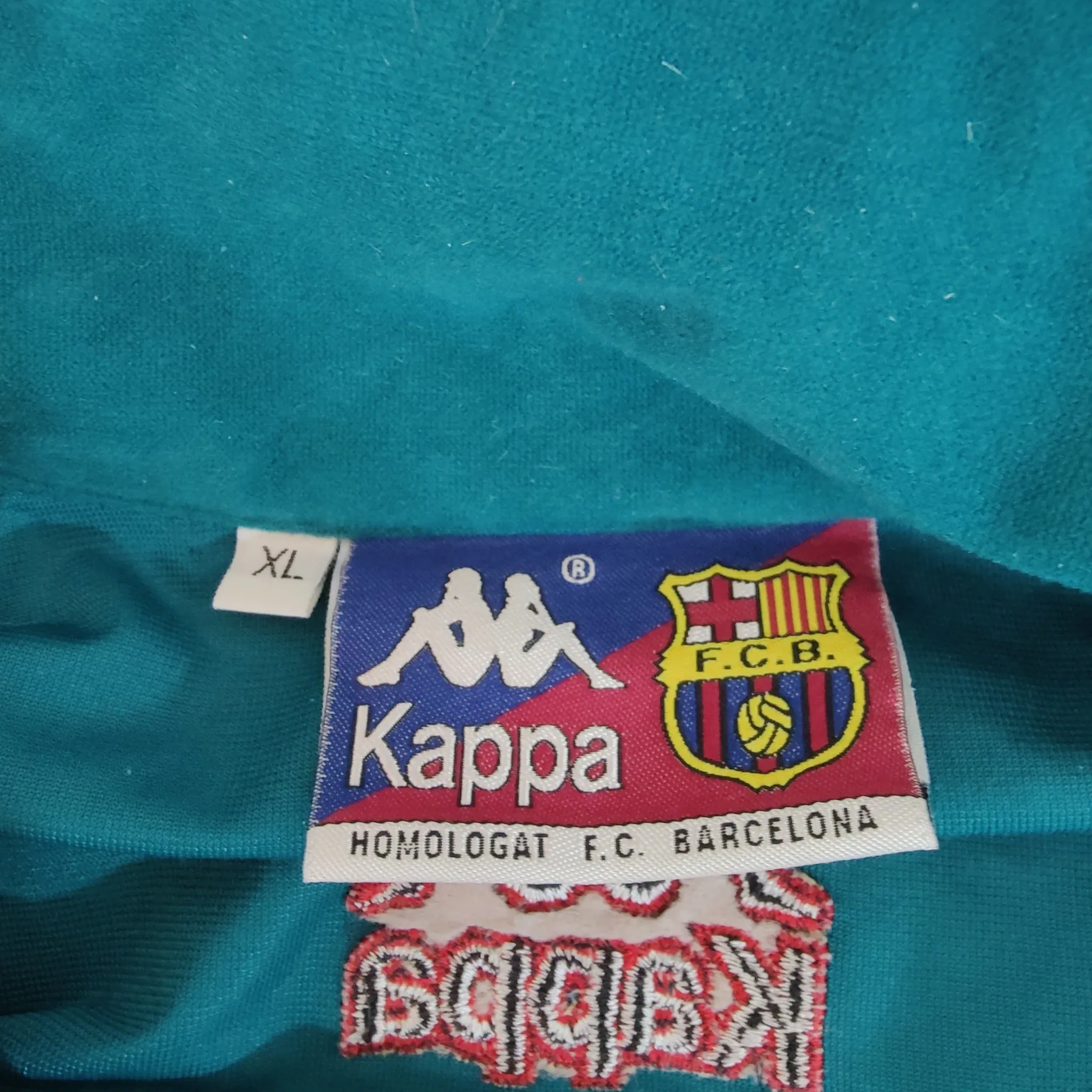 1995-97 green FC Barcelona Kappa track jacket