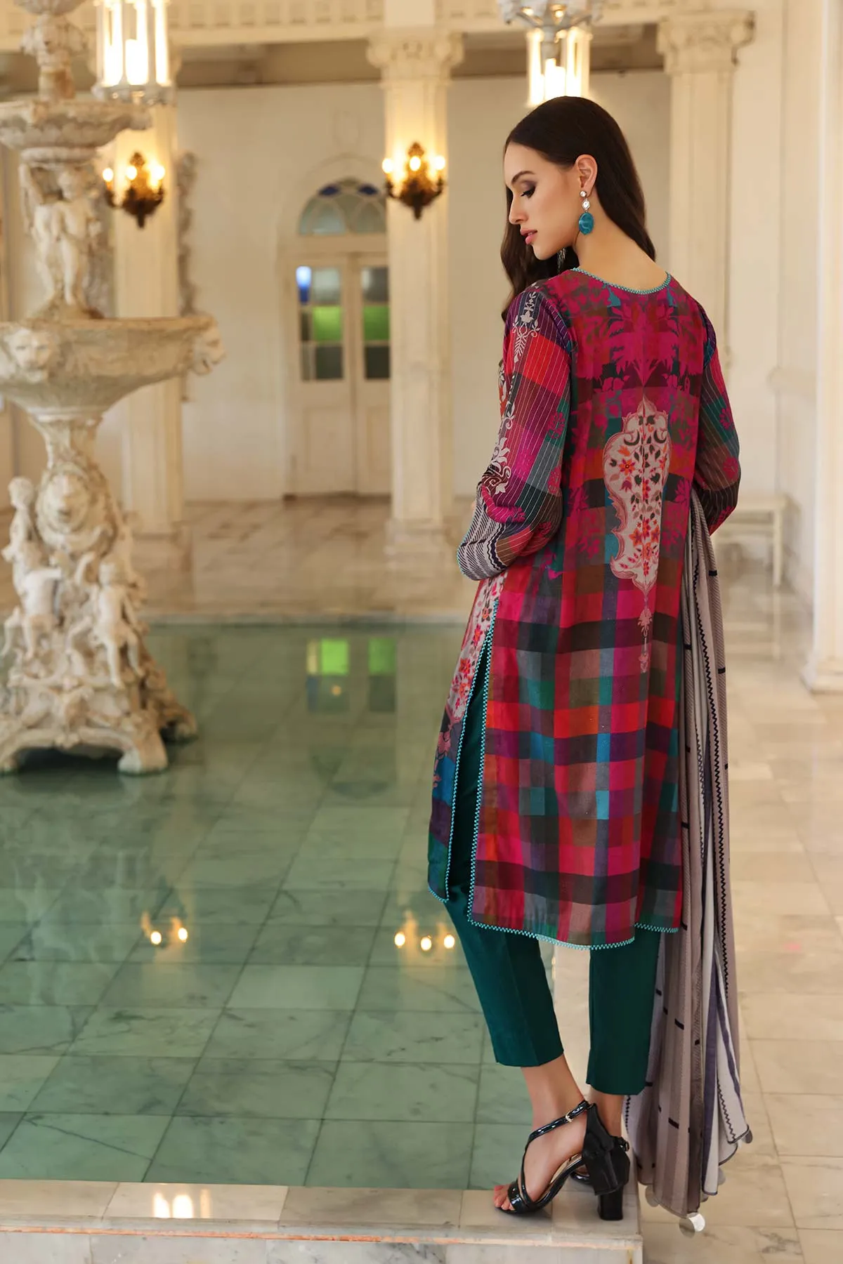 3-Piece Charizma Printed Suits With Printed Marina Shawls CPW22-05