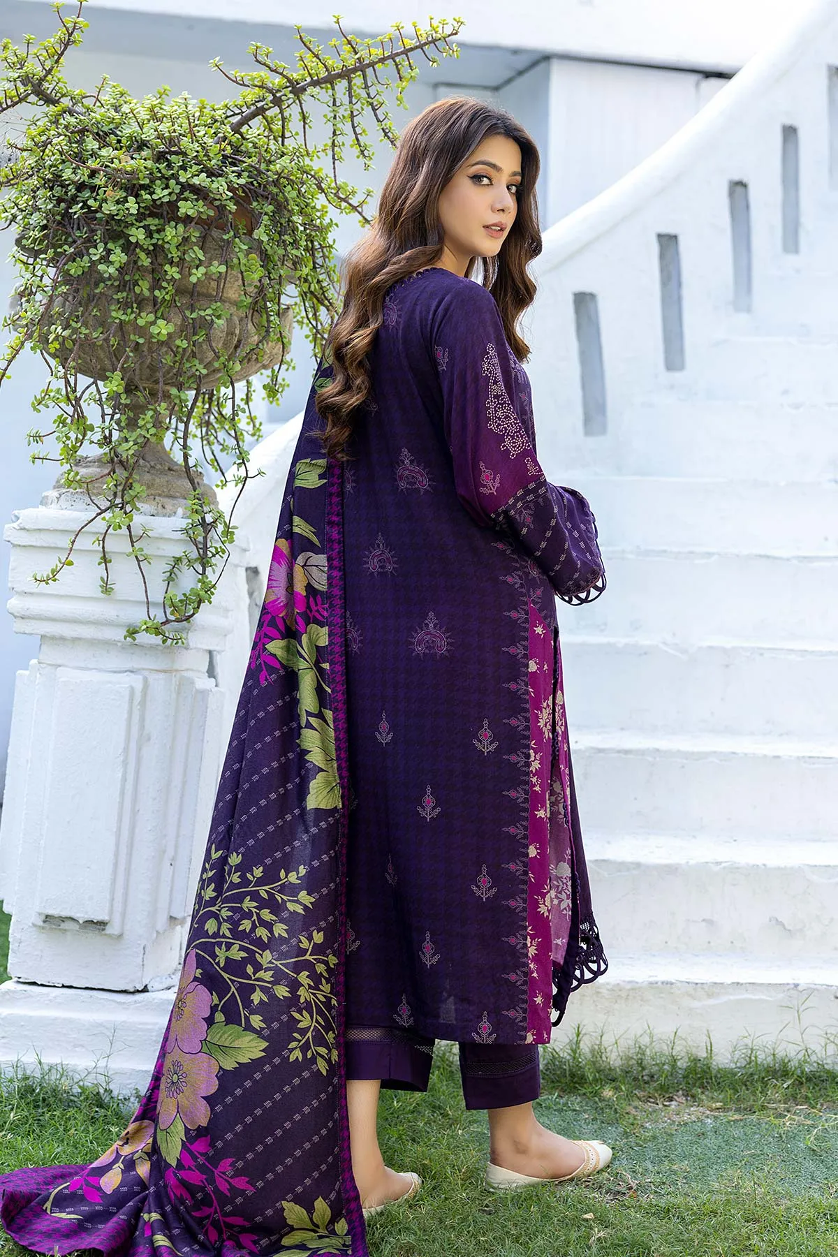 3-Piece Unstitched Charizma Slub Linen Shawl Suits CPW22-25