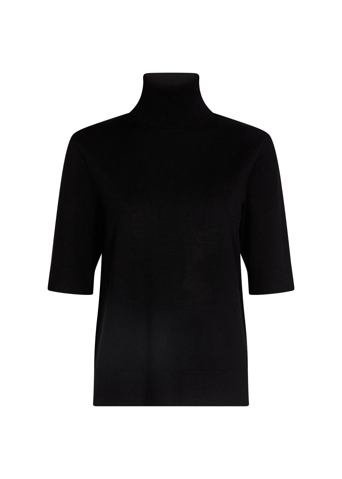 33423 - Black Polo-neck Sweater - Soya Concept