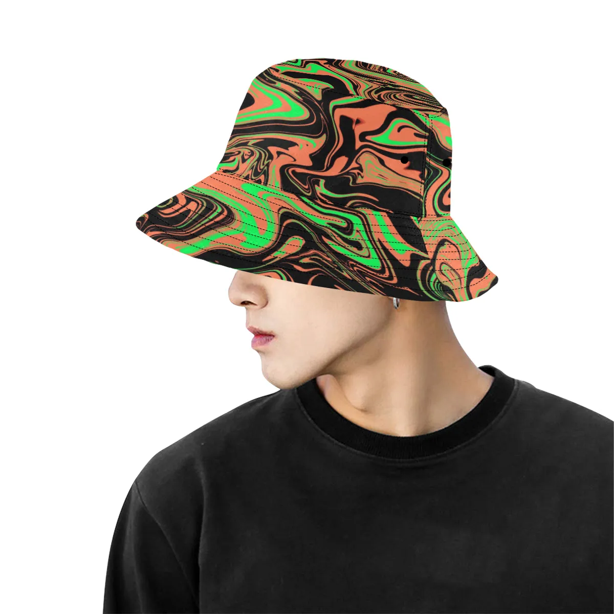 90s Acid Spill Rave Bucket Hat - Buy Now!