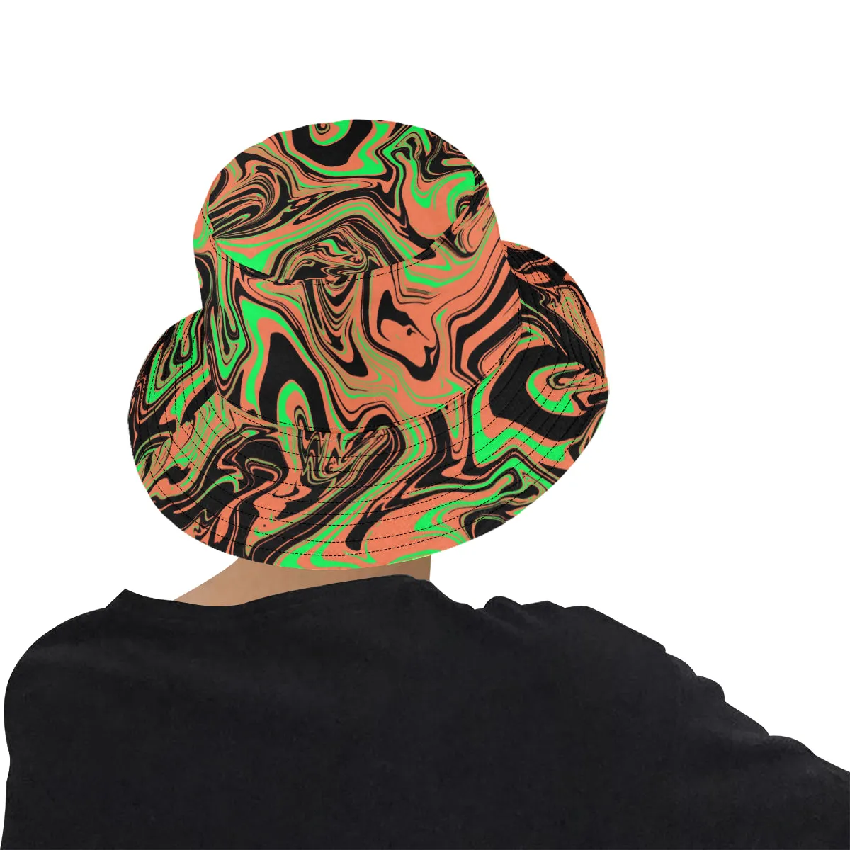 90s Acid Spill Rave Bucket Hat - Buy Now!