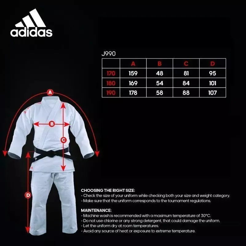 adidas Judo Gi Gold Adult Heavyweight Millennium Suit - Result: adidas.com