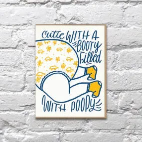 Adorable Baby Card with a Fashionable Booty Filled with Cherubic Surprises