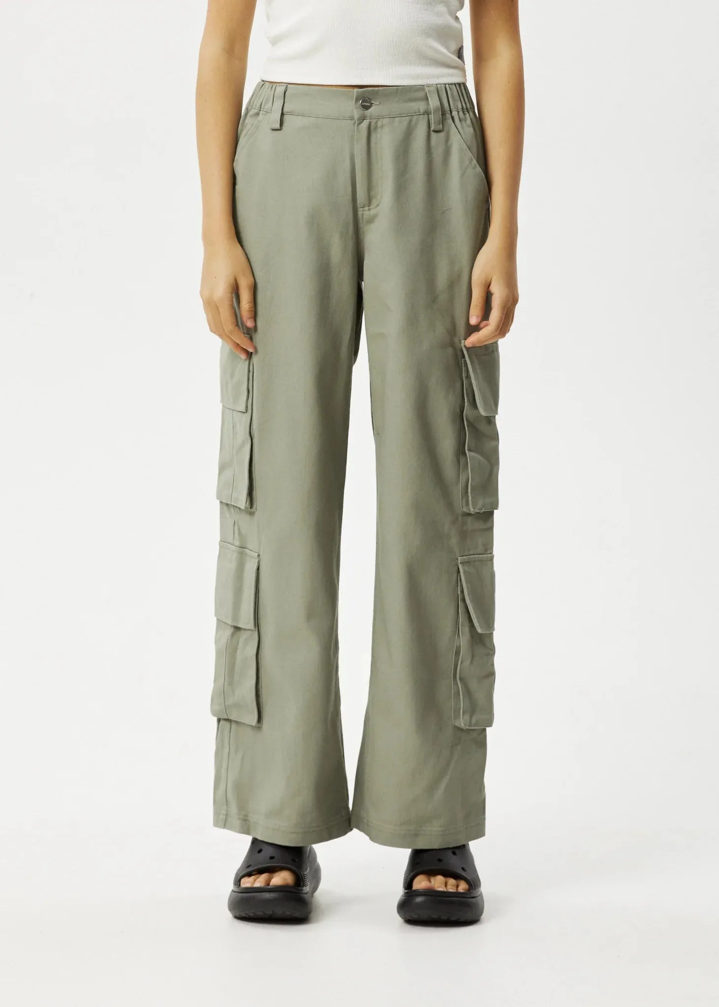 Afends Cotton Cargo Pants Olive - Shop Now!