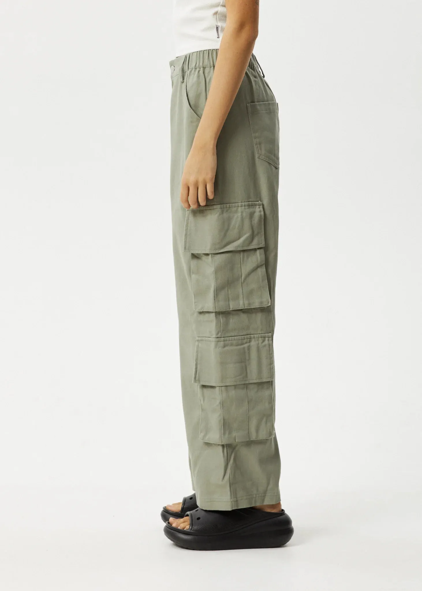 Afends Cotton Cargo Pants Olive - Shop Now!