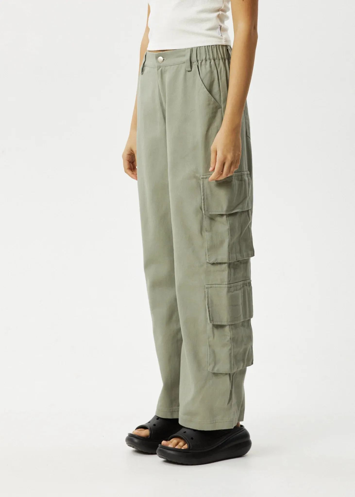 Afends Cotton Cargo Pants Olive - Shop Now!