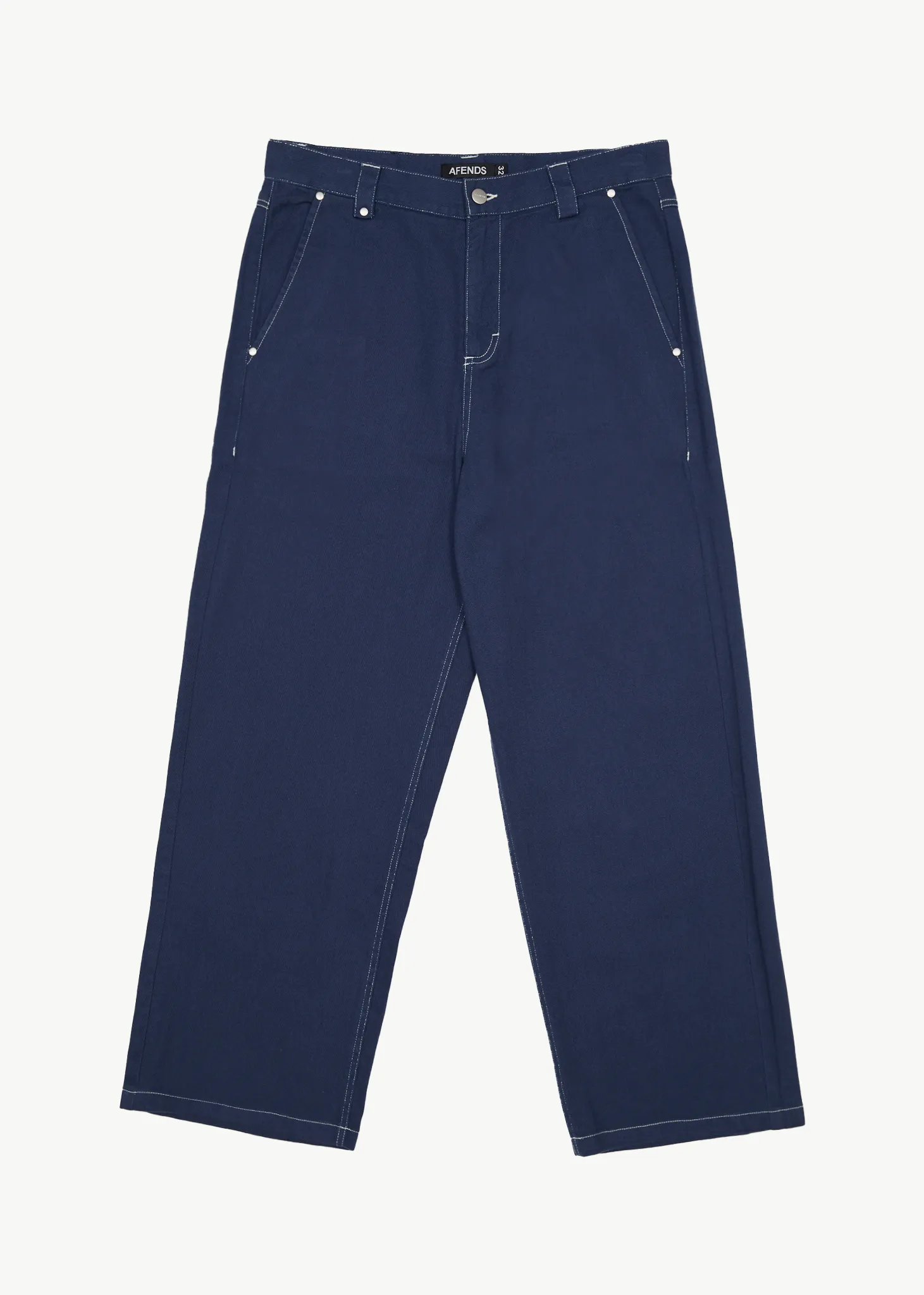 AFENDS Mens Pablo Navy Baggy Pants