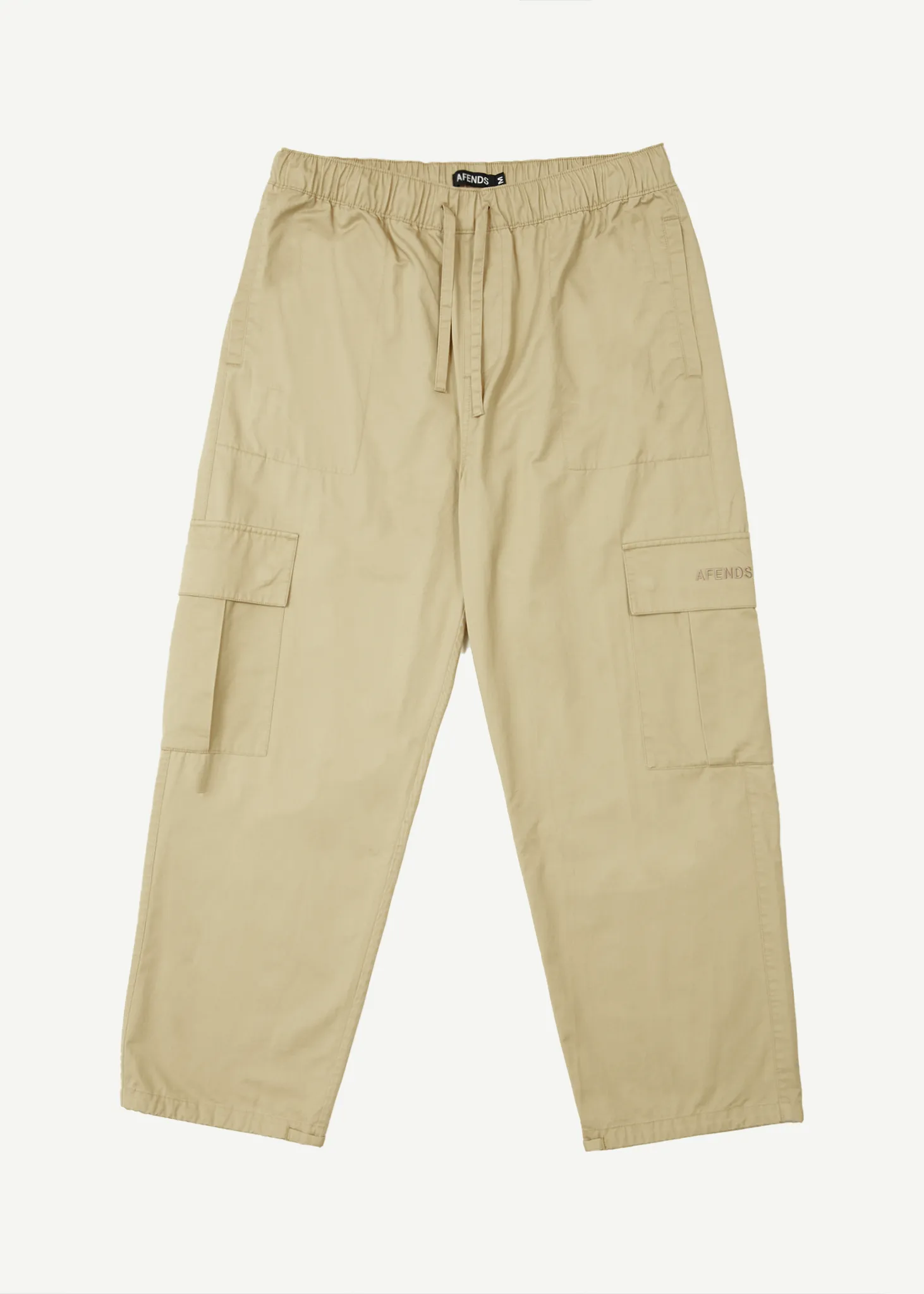 AFENDS Men's Twill Cargo Pants in Taupe