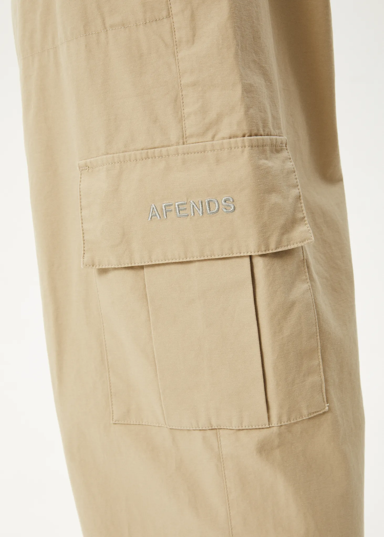 AFENDS Men's Twill Cargo Pants in Taupe