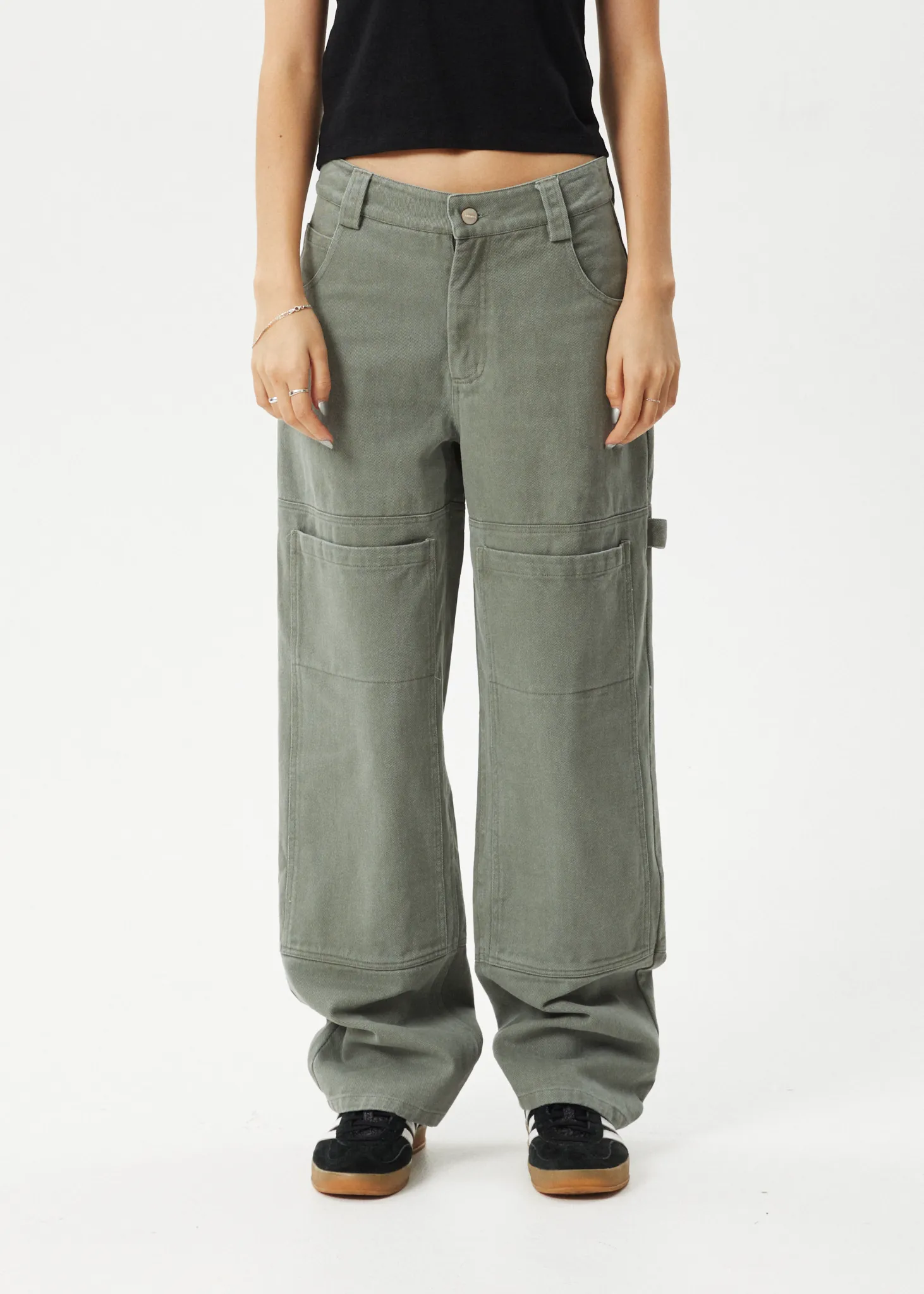 AFENDS Moss Carpenter Pants Olive - Women's