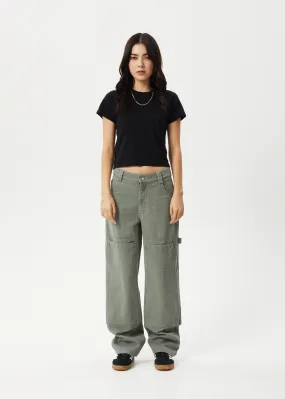 AFENDS Moss Carpenter Pants Olive - Women's