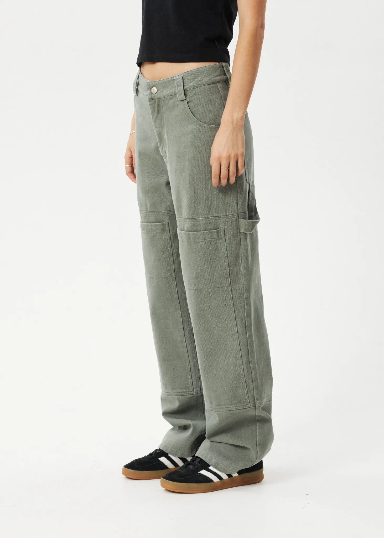 AFENDS Moss Carpenter Pants Olive - Women's