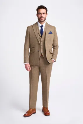 Albert Brown Regular Tweed Three Piece Suit