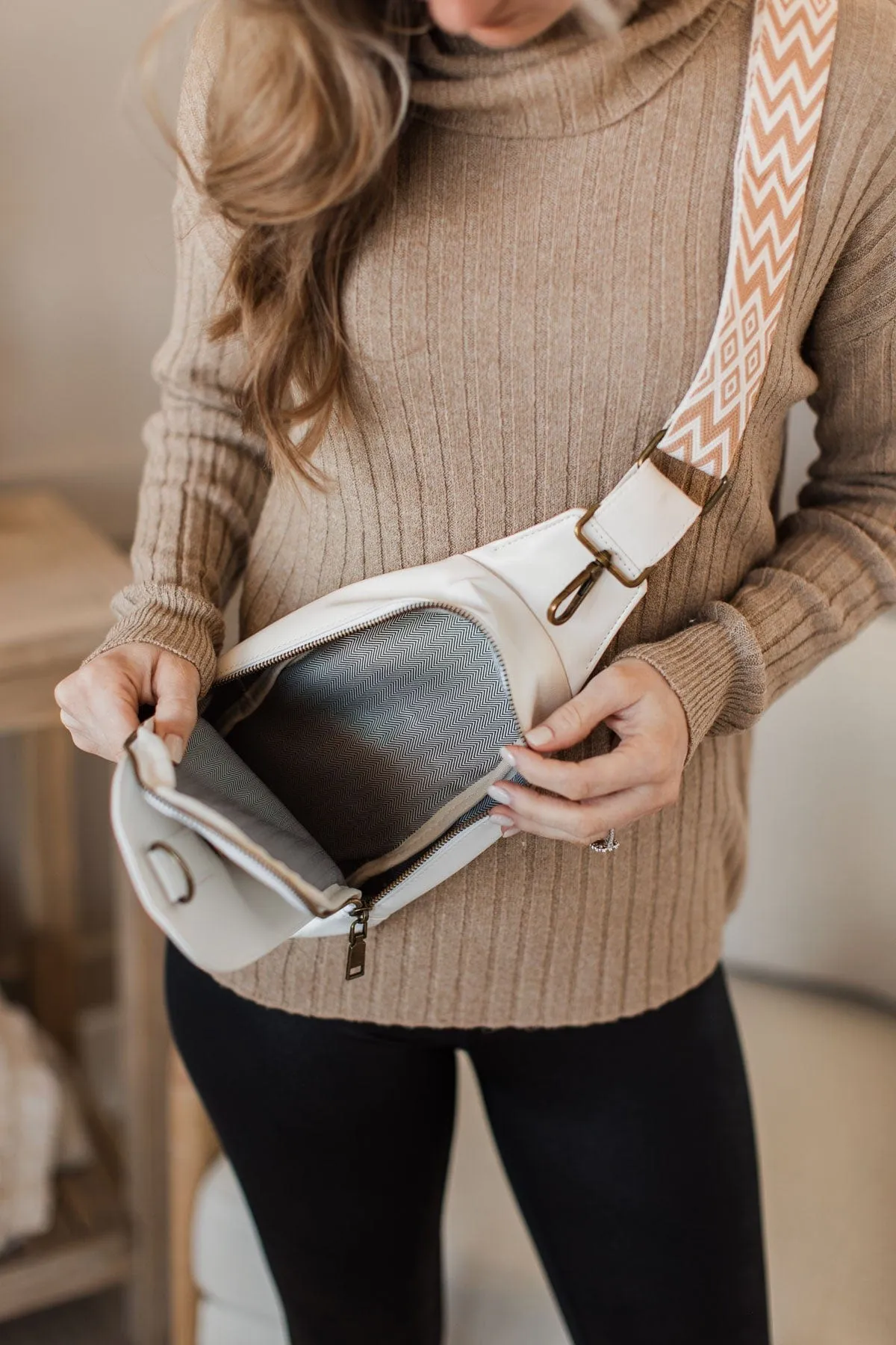 Always On The Go Sling Bag- Cream