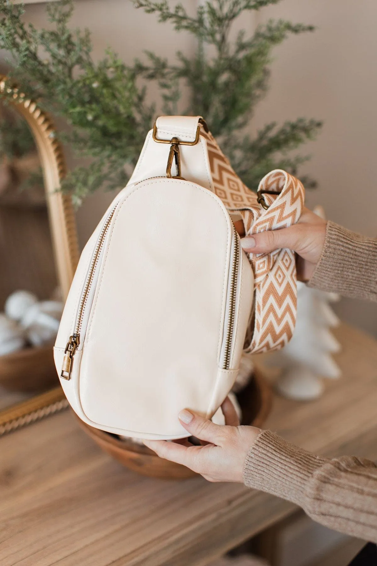 Always On The Go Sling Bag- Cream