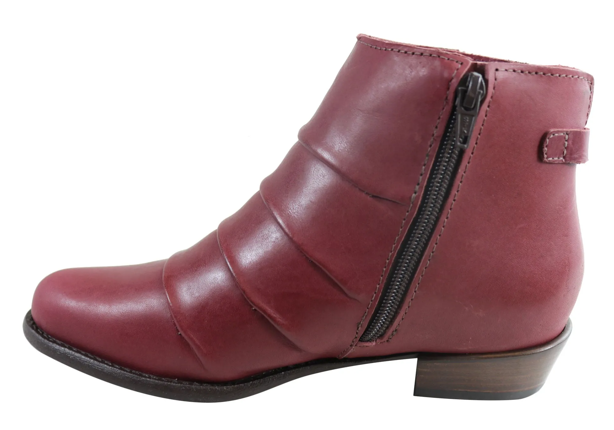 Andacco Avenue Womens Leather Comfortable Ankle Boots Made In Brazil