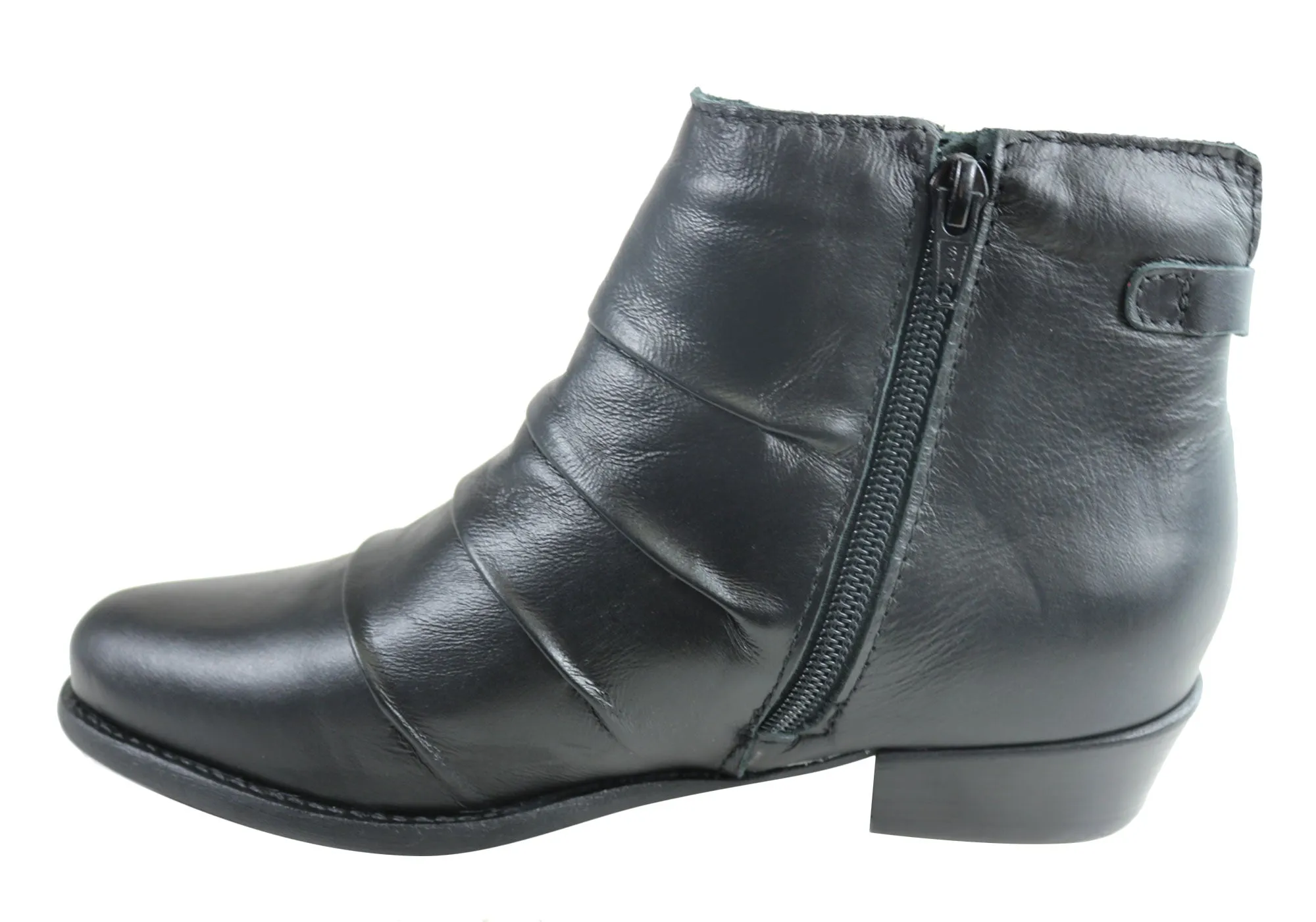 Andacco Avenue Womens Leather Comfortable Ankle Boots Made In Brazil