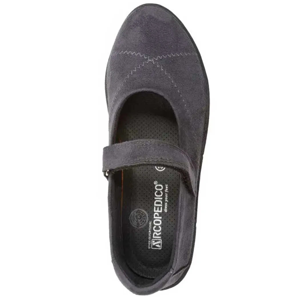 Arcopedico L18 Flat Antracite Suede (Women's)