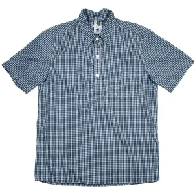 Arpenteur Eté Short Sleeve Pullover Shirt - Blue/Green Check