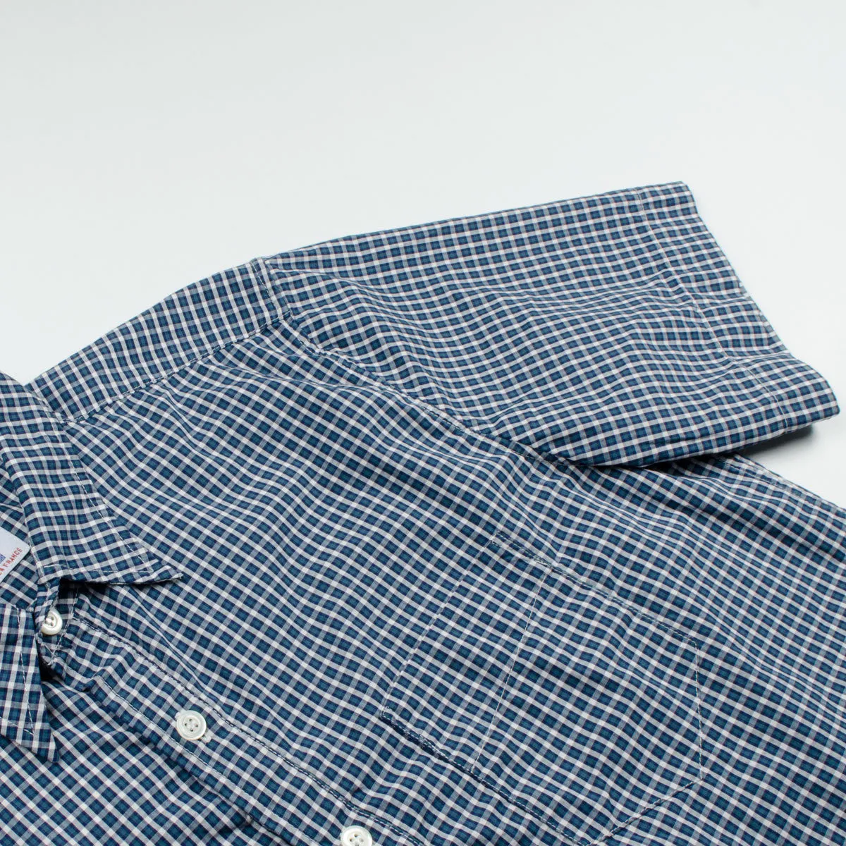 Arpenteur Eté Short Sleeve Pullover Shirt - Blue/Green Check