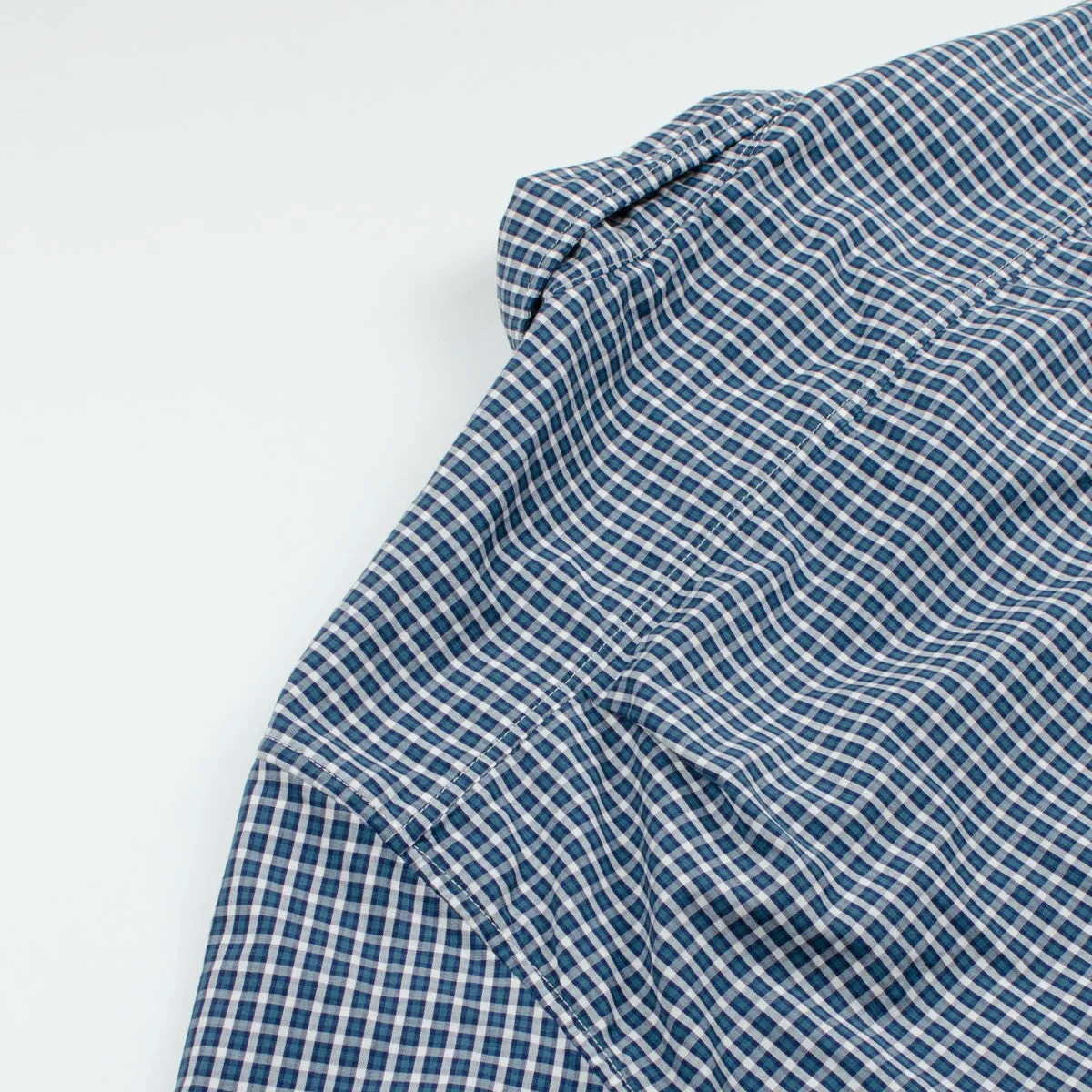 Arpenteur Eté Short Sleeve Pullover Shirt - Blue/Green Check