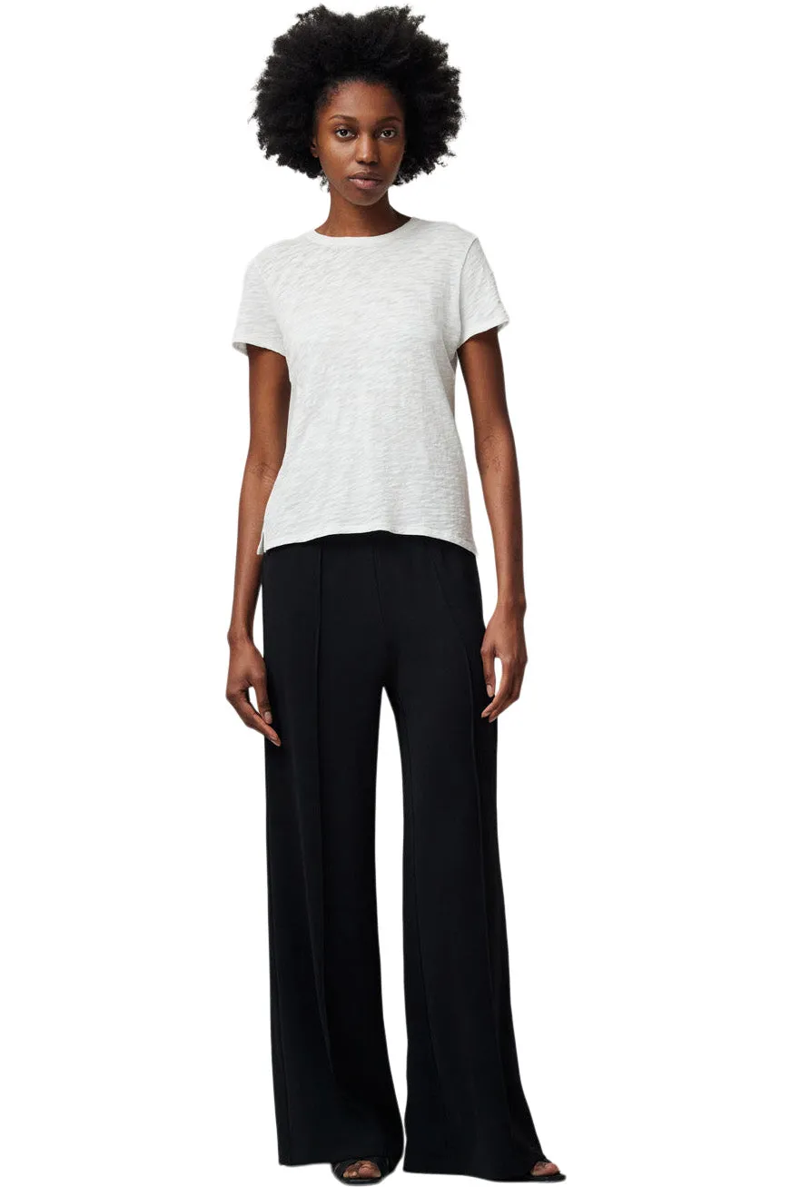 ATM Black Palazzo Pants in Crepe Twill - Buy Online Now