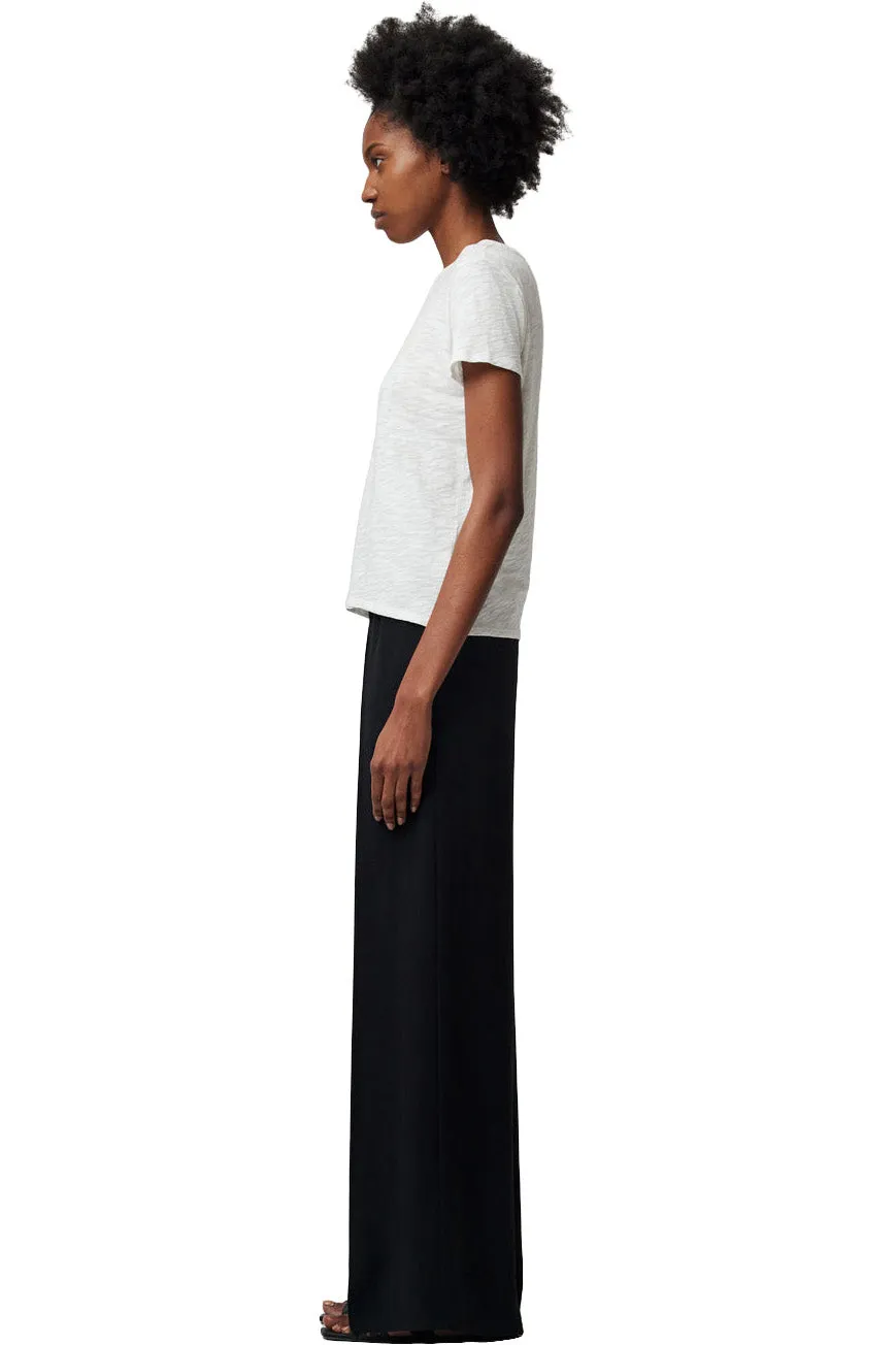 ATM Black Palazzo Pants in Crepe Twill - Buy Online Now