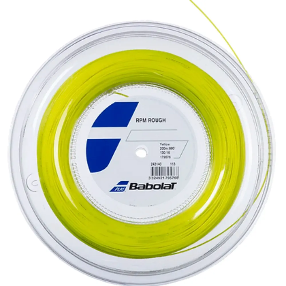 Babolat RPM Rough 200M Tennis String Reel (Yellow)