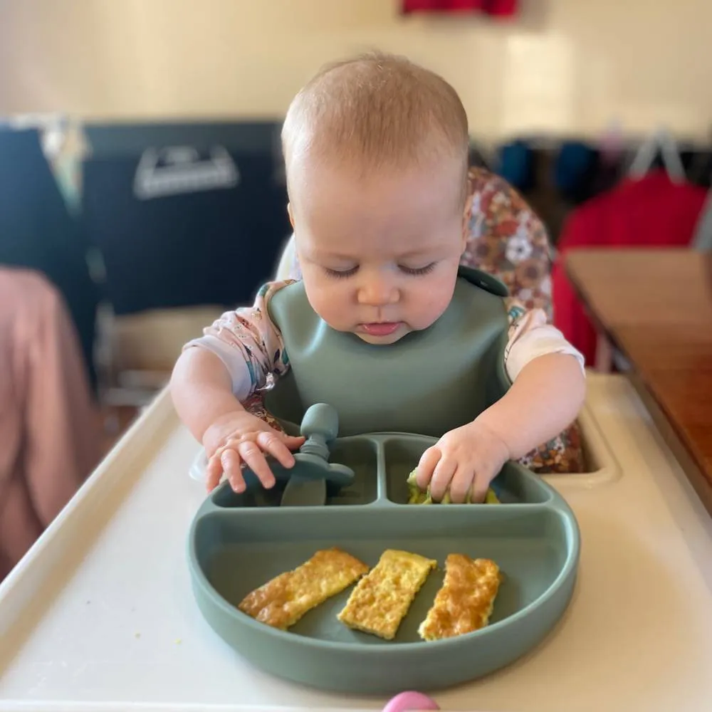 Baby Feeding Set - Chalet Green Silicone.