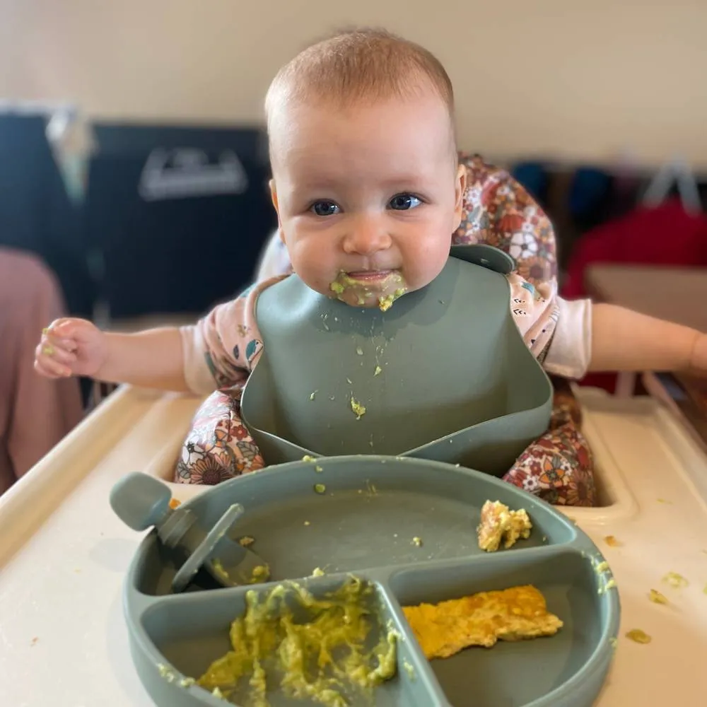 Baby Feeding Set - Chalet Green Silicone.