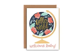 Baby Globe Welcome Card