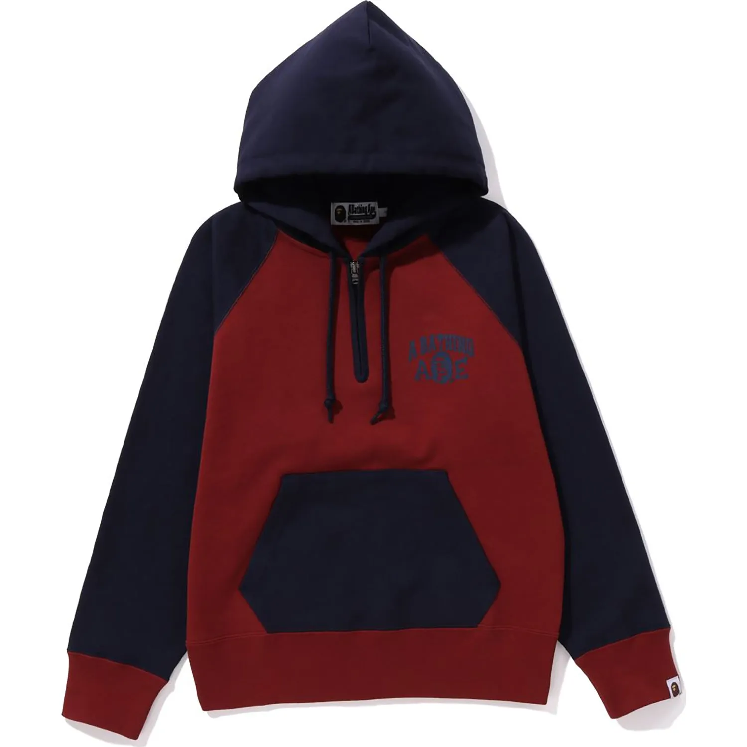 Bathing Ape Half Zip Pullover Hoodie Ladies Wide L