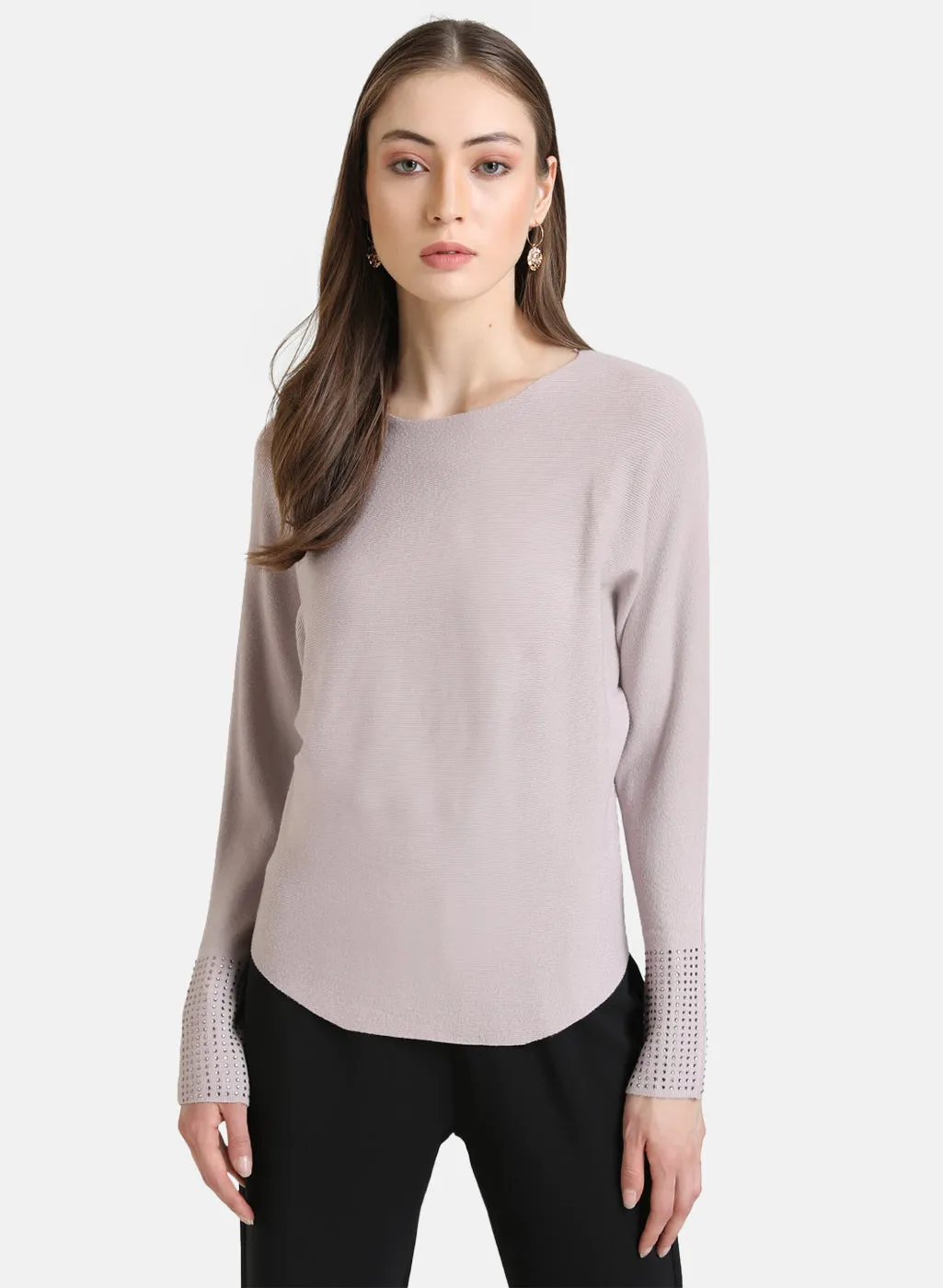 Batwing Pullover, Studded Cuff