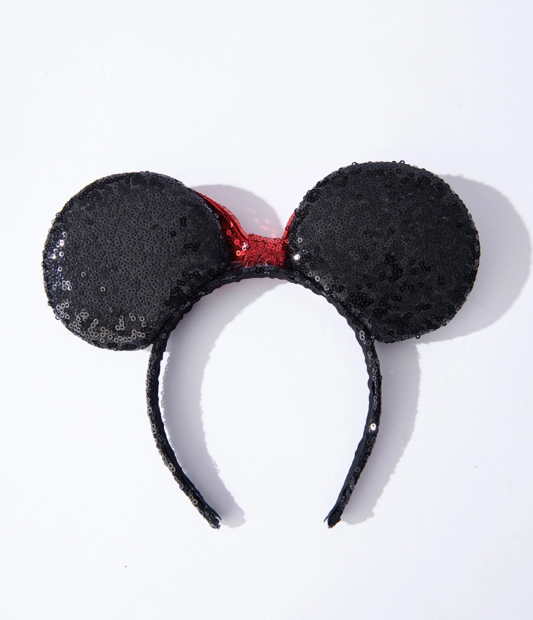 Black and Red Polka Dot Sequin Mouse Headband | Affordable and Stylish Option
