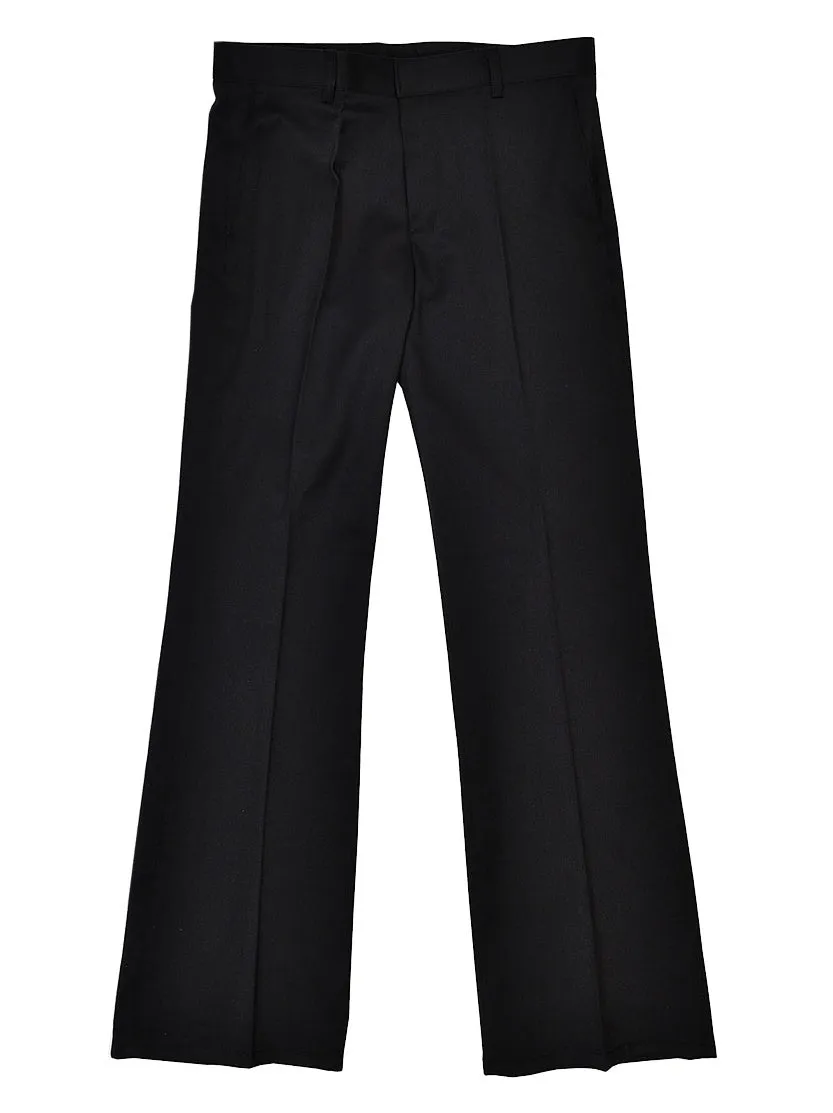 Black Formal Trousers for Men - Wide Bootleg Cut, Korean Style