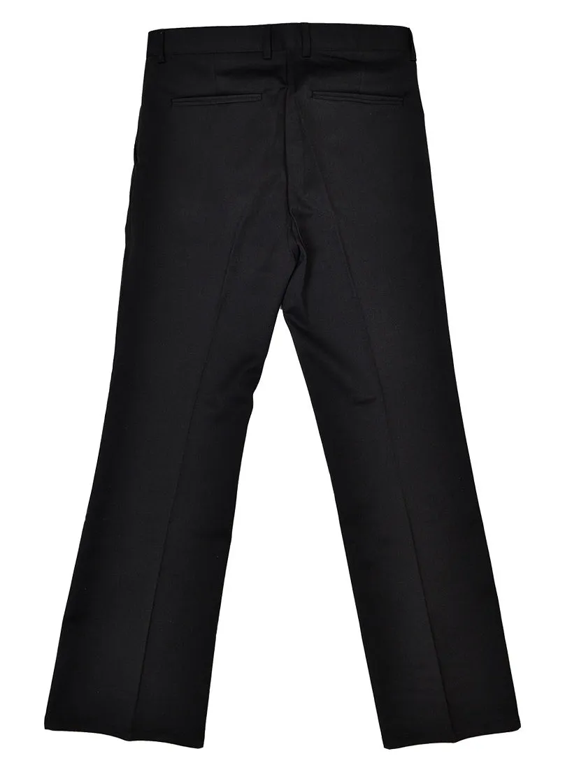 Black Formal Trousers for Men - Wide Bootleg Cut, Korean Style