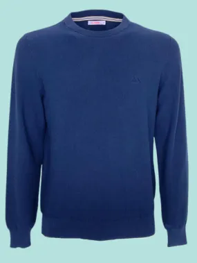 Blue Cotton Men's Pullover - 100% Cotton