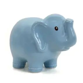 Blue elephant piggy bank stitched