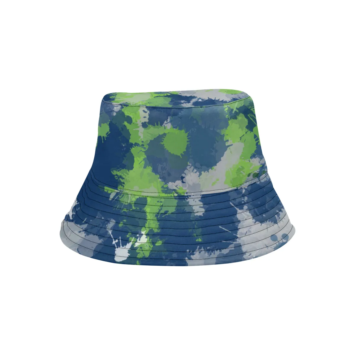 Blue Green Grey Paint Splatter Bucket Hat - Available Now