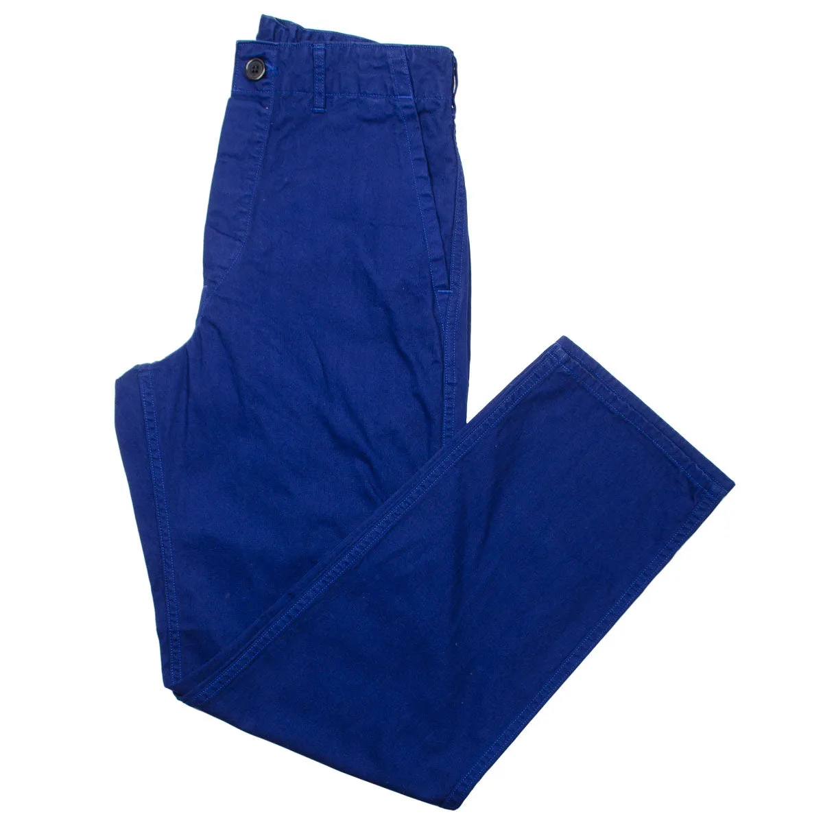 Blue Herringbone Twill French Work Pants by orSlow