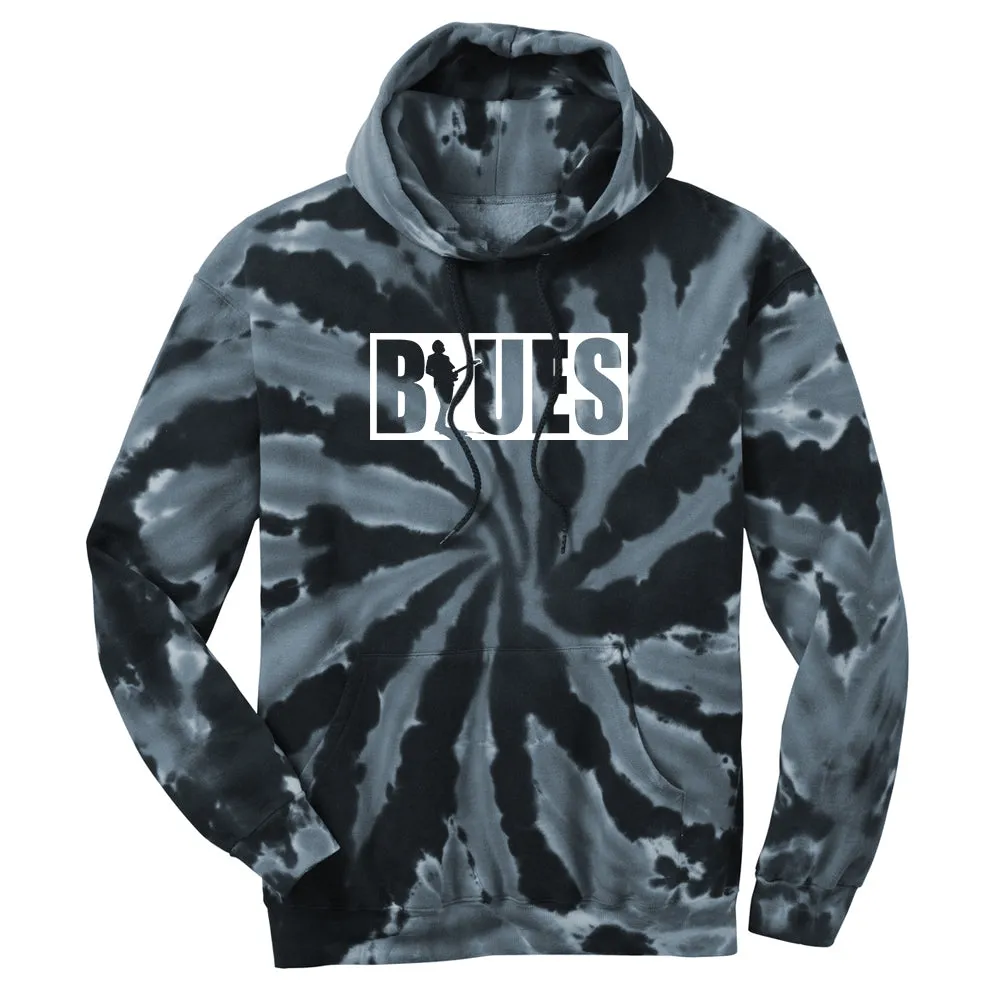 BLUES BLOCK Tie Dye Pullover Hoodie (Unisex)