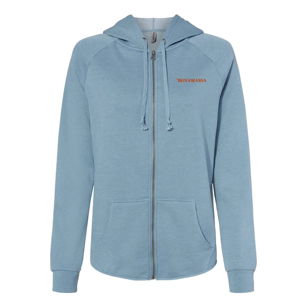 Blues Reverie Wave Wash Zip-Up Hoodie (Women)