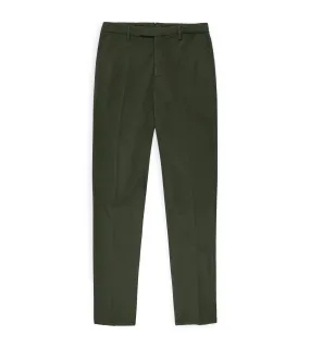 Boglioli Superlight Cotton Olive Suit Trousers