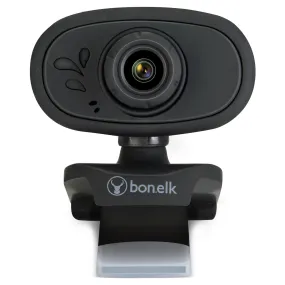 Bonelk USB Webcam, Clip On, 720p Black