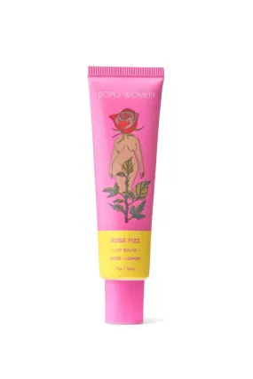 Bopo Women Rose Fizz Lip Balm - Best Lip Balm with Rose Infusion and Fizz