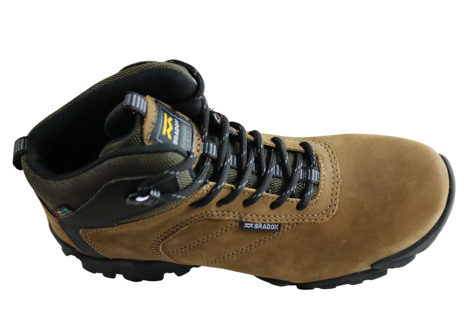 Bradok Kilauea Mens Comfortable Leather Hiking Boots Made In Brazil