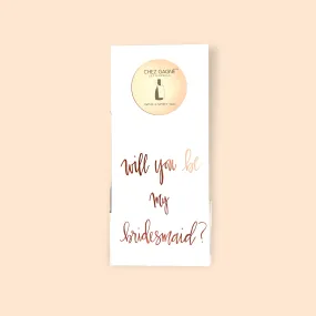 Bridesmaid Wine Tag -> Wedding Party Wine Label