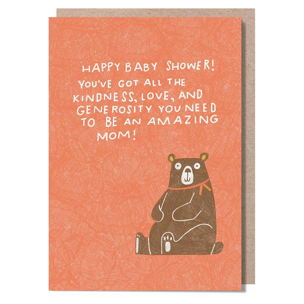 Brown Bear Baby Shower Funny Card