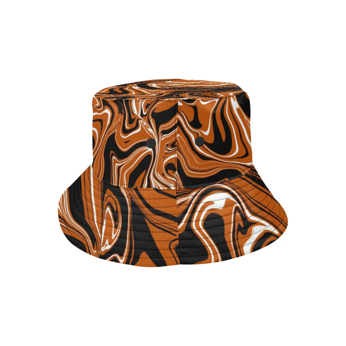 Burnt Orange Abstract Melt Bucket Hat - Shop Now